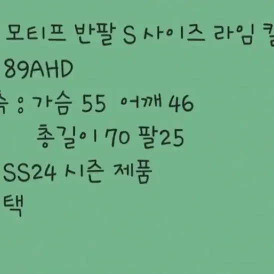 몽클레어 서핑 모티프 반팔 S 사이즈 라임 컬러 SS24시즌 새제품