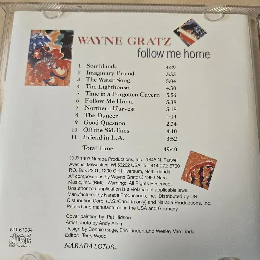 Wayne Gratz - Follow Me Home cd