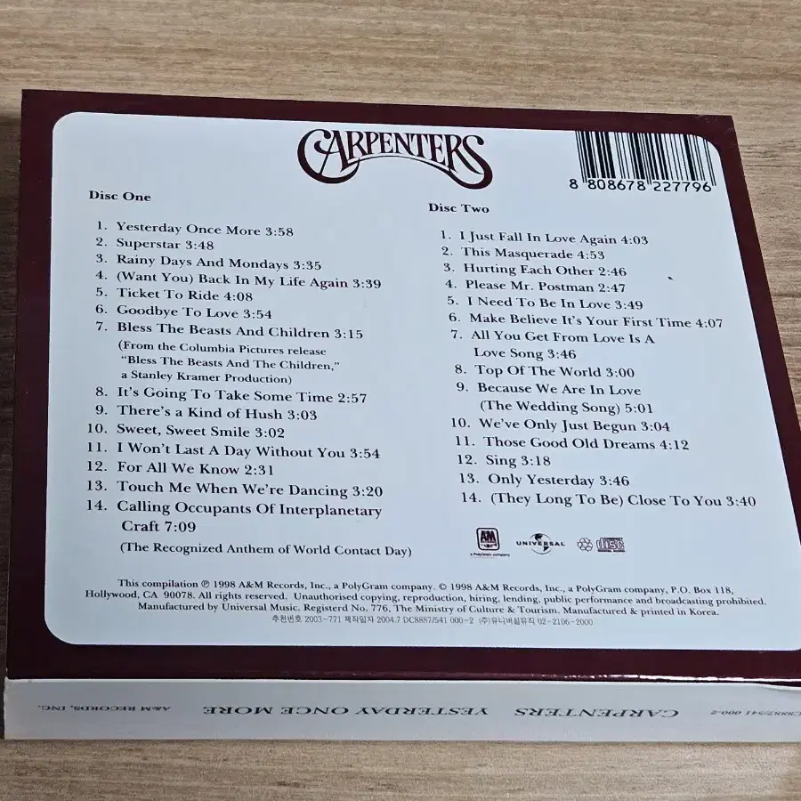 Carpenters - Yesterday Once More (2CD)