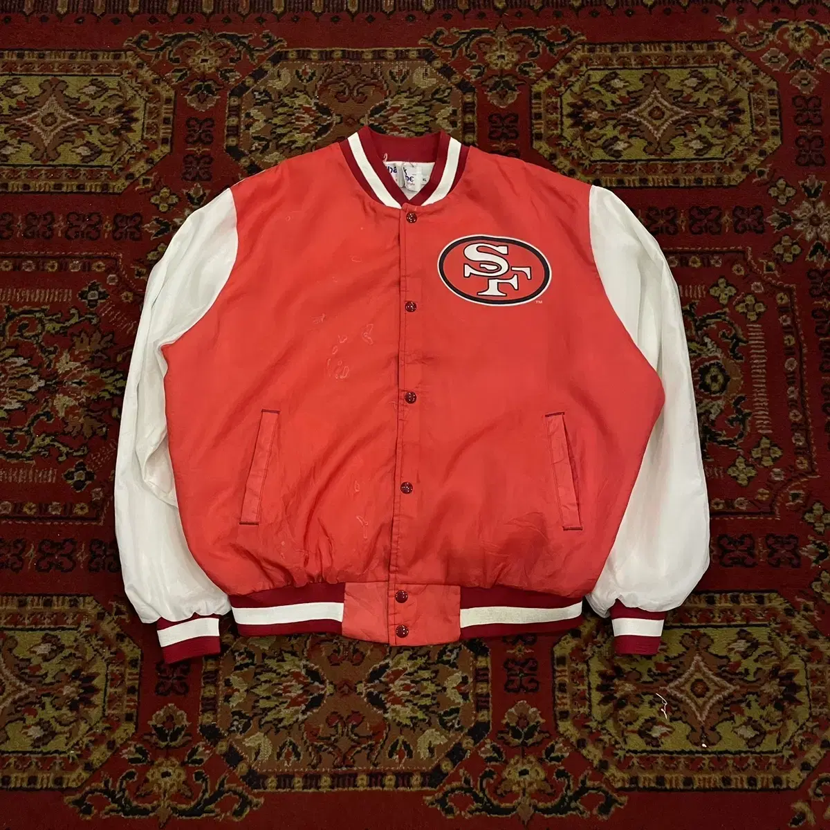 90s chalk line USA 샌프란시스코 49ers 스타디움 자켓