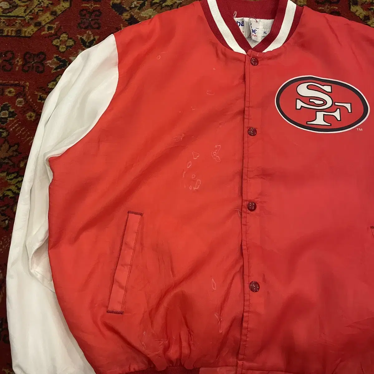 90s chalk line USA 샌프란시스코 49ers 스타디움 자켓