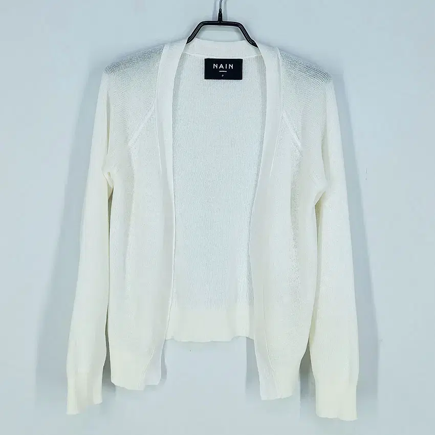 Nine Lay-Lay Viscose Blend Open Thin Knit Cardigan Ivory (HU31114)