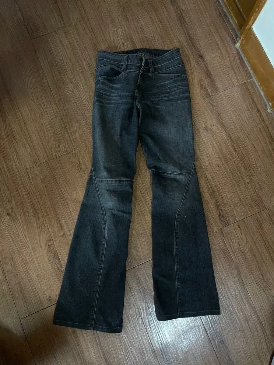 Vintage bootcut denim jeans grey