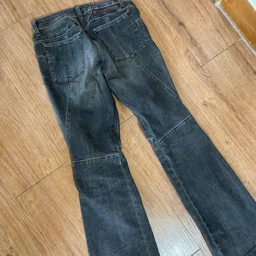 Vintage bootcut denim jeans grey