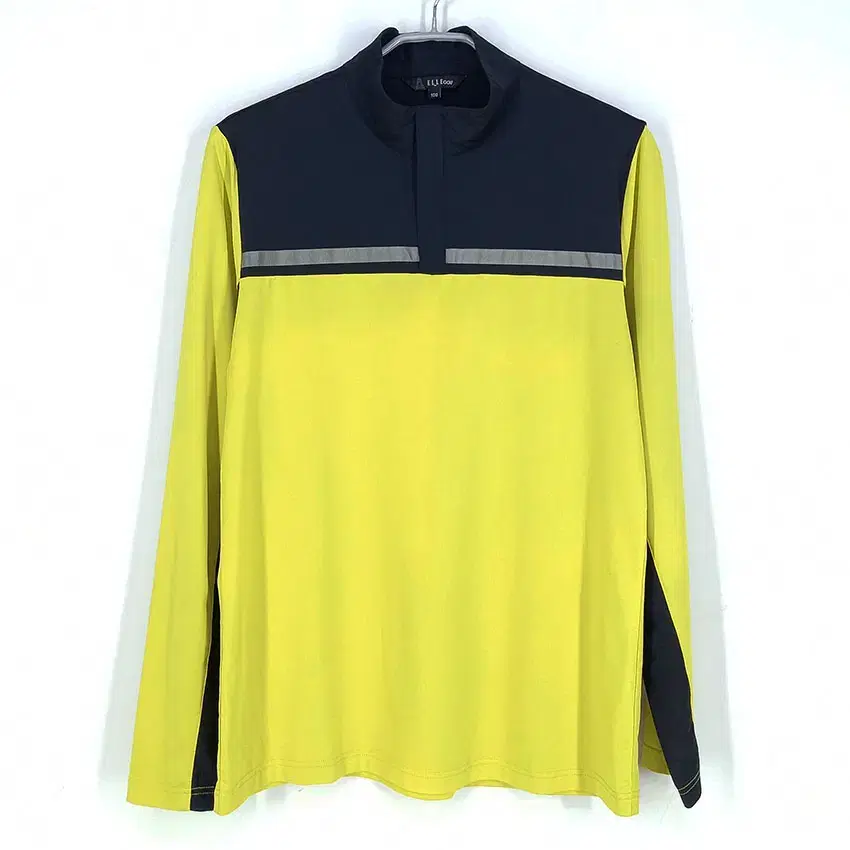 L'Elle Golf Men's Hidden Vahn Zip-up Color Matching Functional Long Sleeve Tee Lime (HU31149)