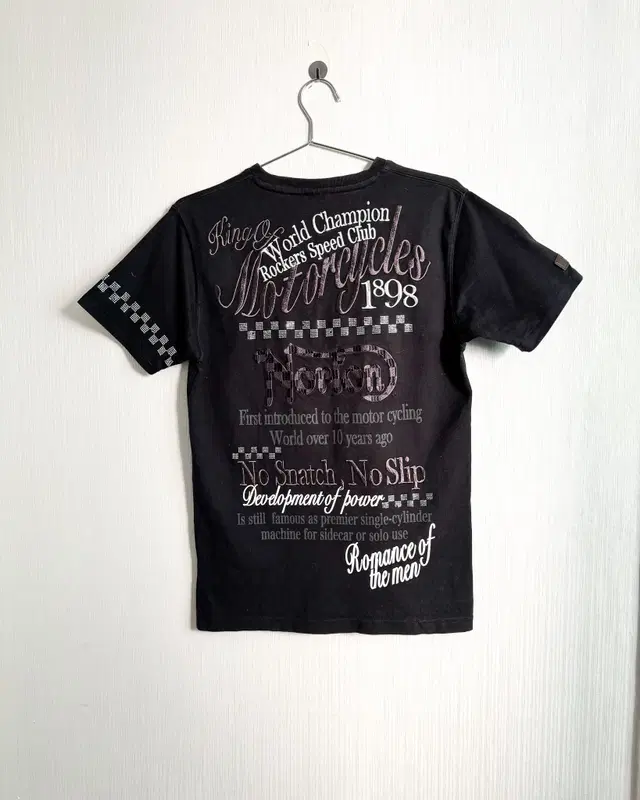 Norton Lettering needle work t shirt