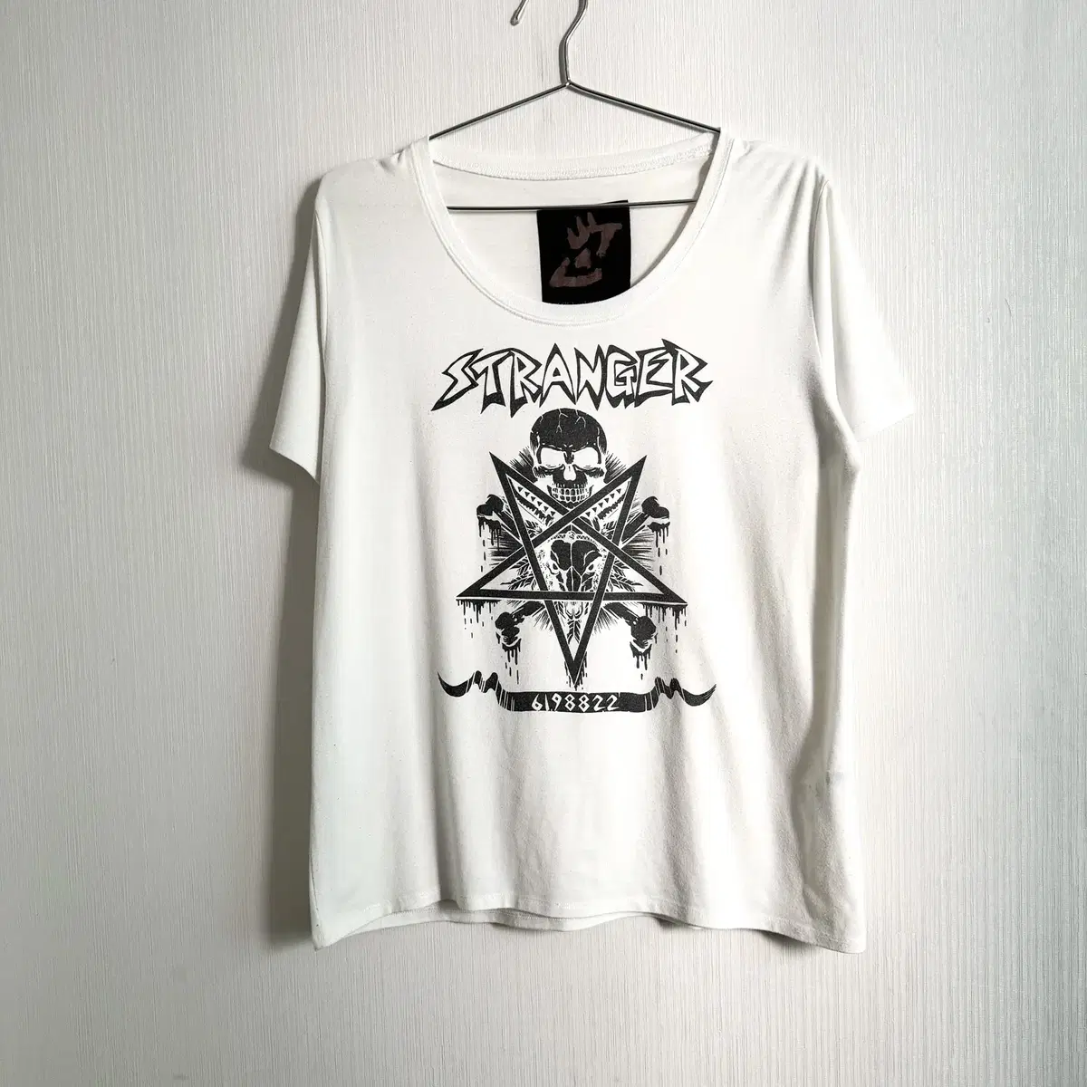 Skull printing over fit t shirt