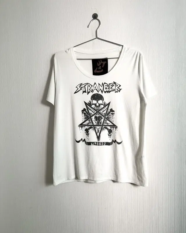 Skull printing over fit t shirt