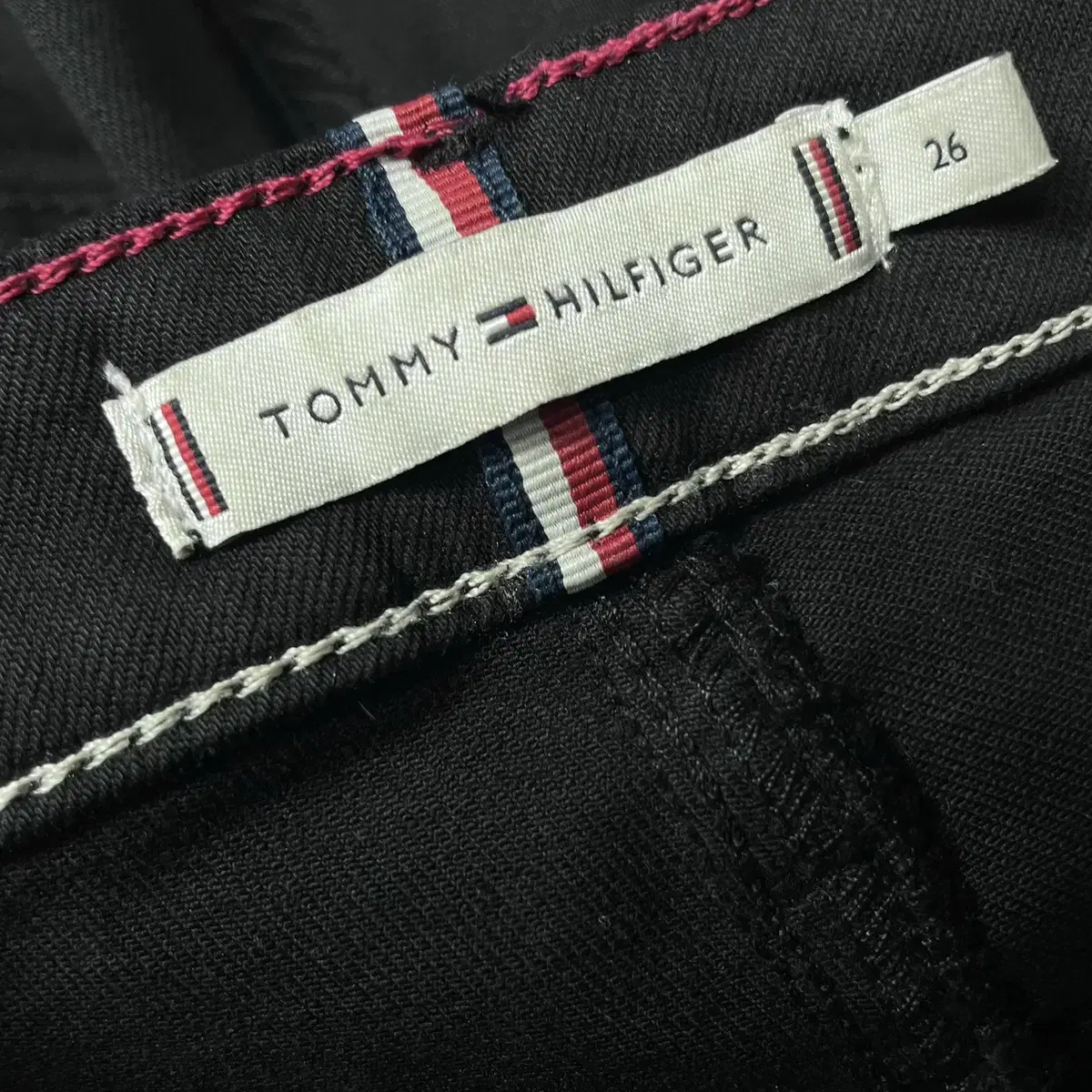 TOMMY 타미힐피거 여성 흑청 데님 팬츠 청바지