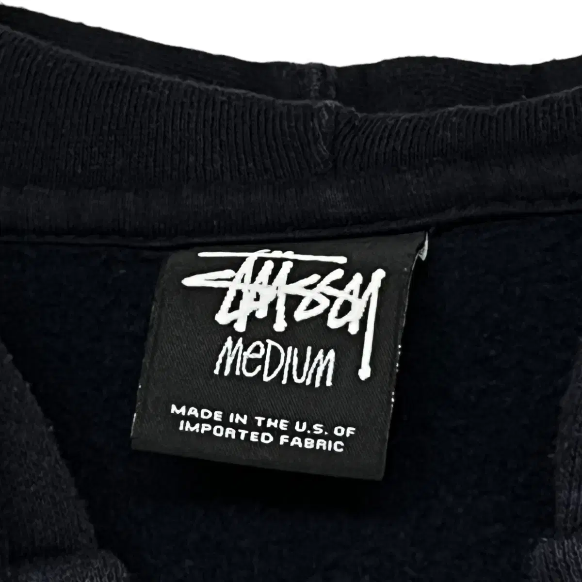 스투시 Stussy STAY PAID 후드 집업 블랙