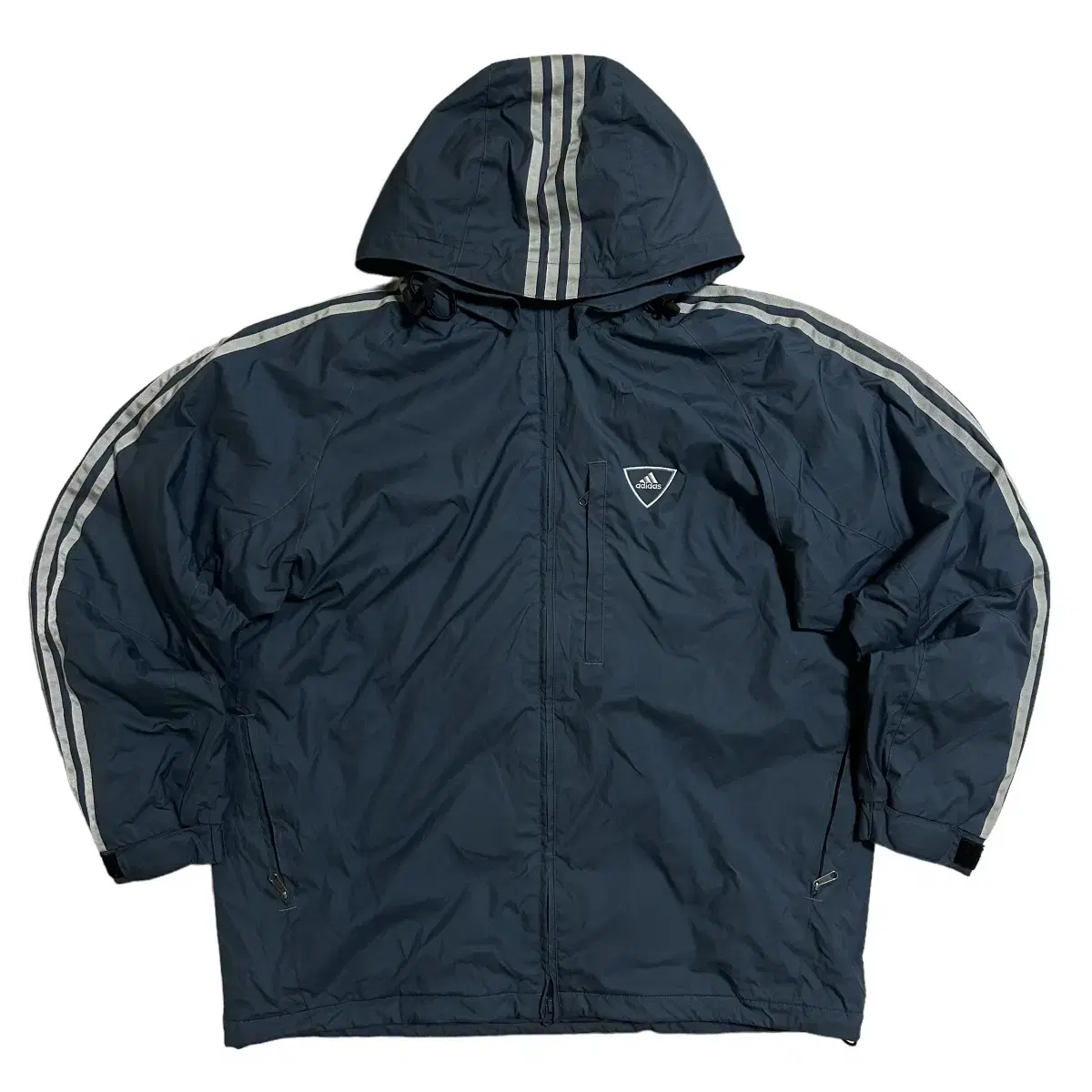 Adidas Old School Gray Three-Stripes Padded Jacket (100)