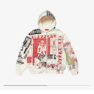トップス Supreme Collage Zip Up Hooded Sweatshirt Supreme-Collage-Zip-Up-Hooded-