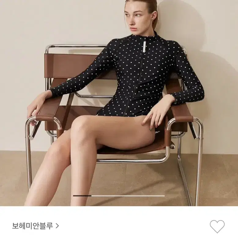 보헤미안블루 여성 래쉬가드 S 도트 네이비