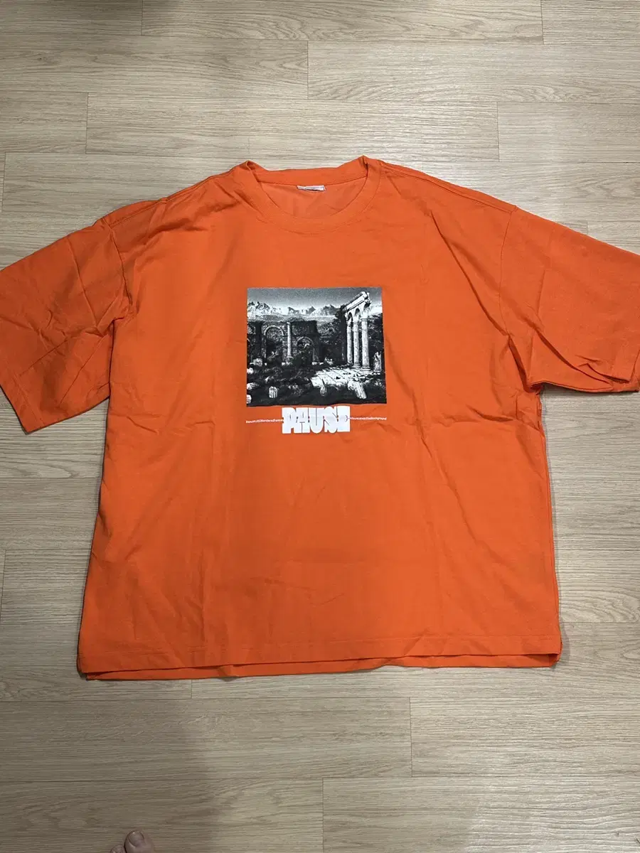 H&M Orange Printed Shirt XXL