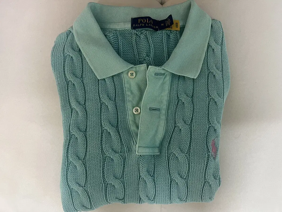 Polo short sleeve knit mint M