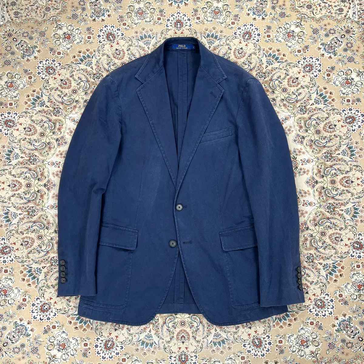 [S, 38R] Polo Ralph Lauren Dark Navy Stretch-Washed Cotton Chino Blazer Jacket