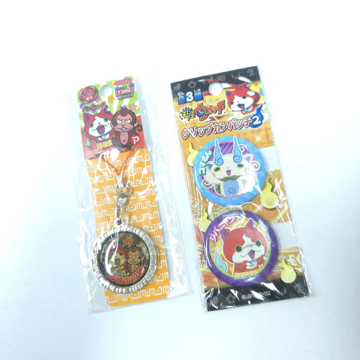 YOKAI WATCH 요괴워치 메달 키링 참장식 뱃지 2종세트 A133