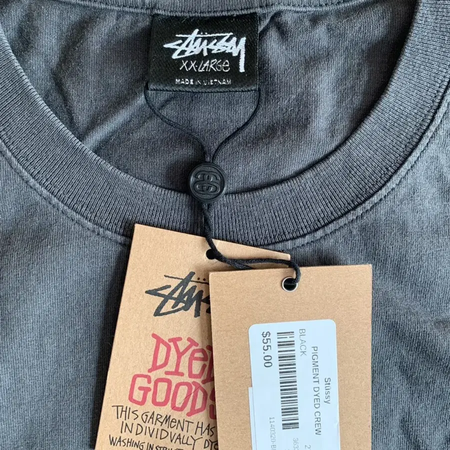 [XXL] stussy 스투시 헤비웨이트 피그먼트 다이드 반팔 티셔츠