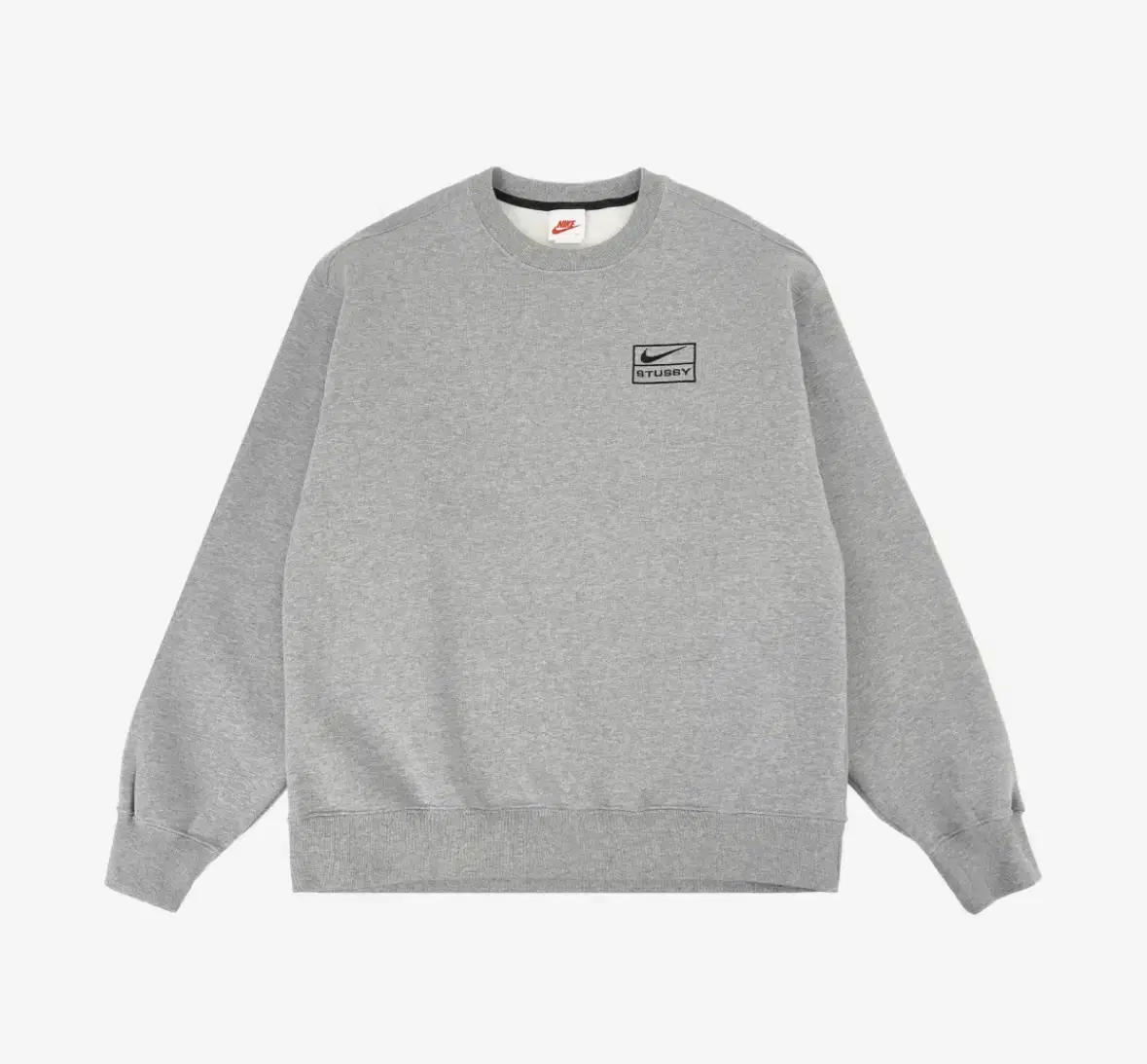 [XL]642.Nike X Stussy NRG BR Crew Fleece Gray (1.0)