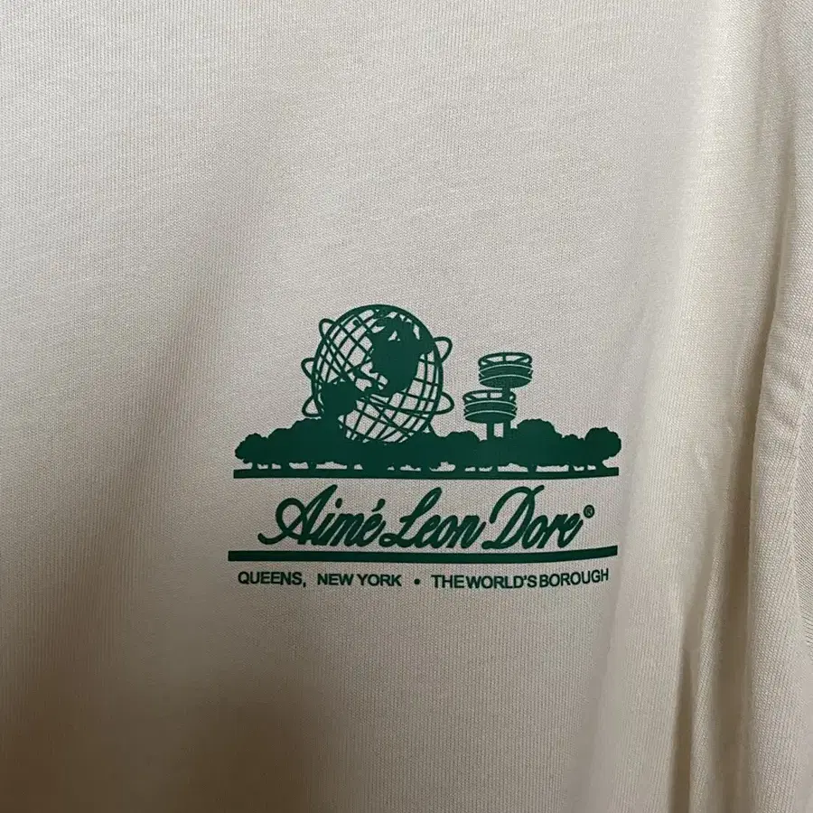 스트릿 브랜드 Aime leon dore 티셔츠 (크림색, XL)