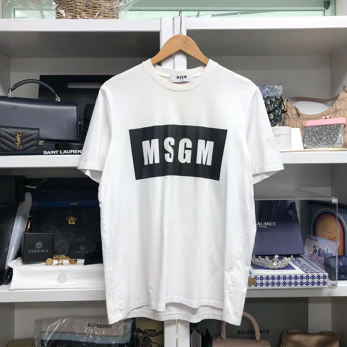 [ MSGM ] 엠에스지엠 로고박스 티셔츠