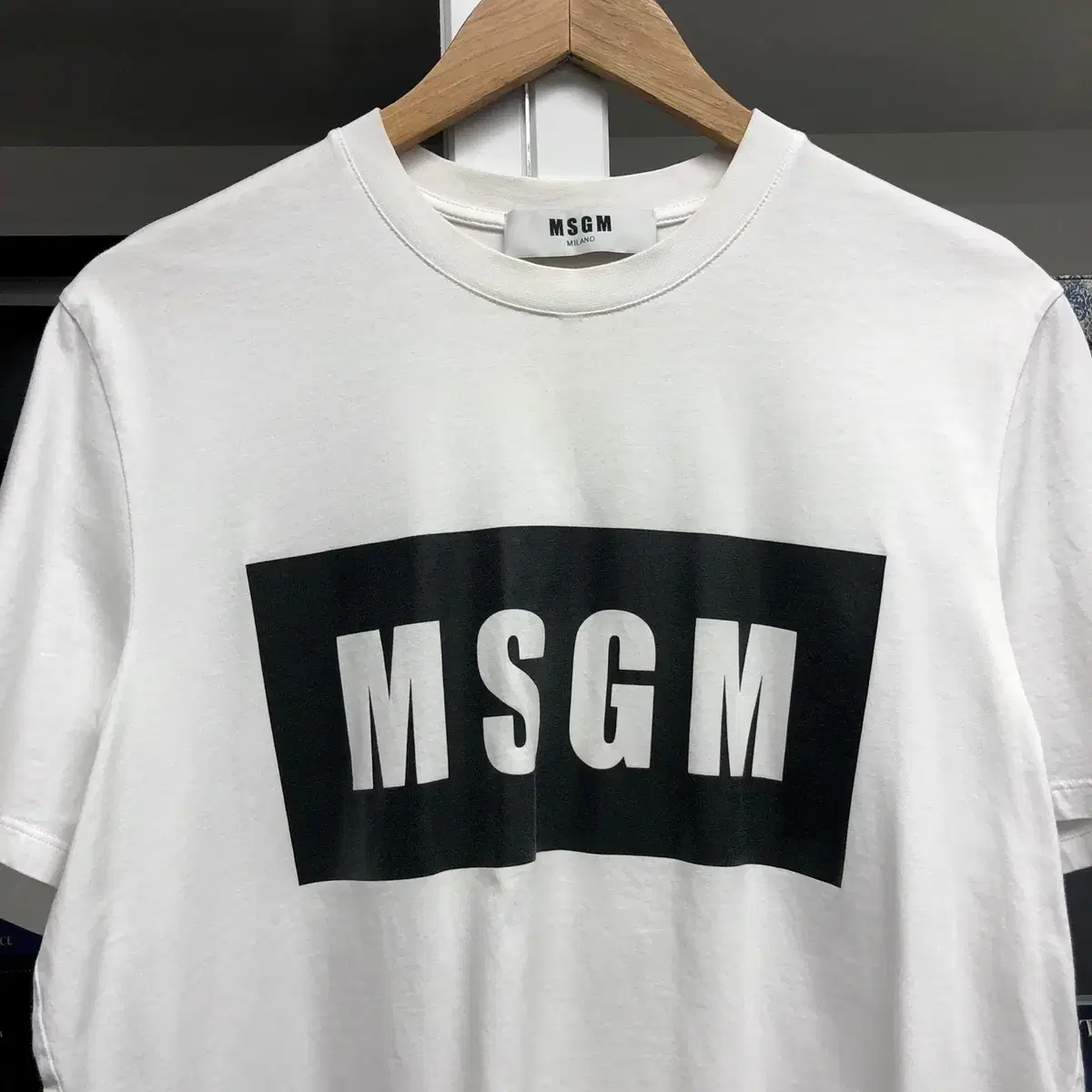 [ MSGM ] 엠에스지엠 로고박스 티셔츠