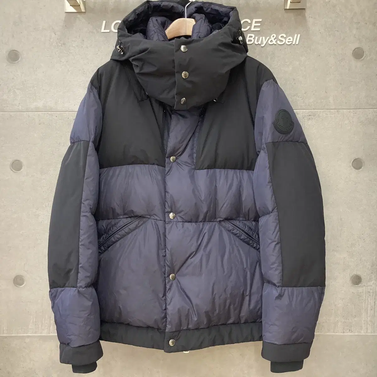 Moncler joffe Hooded puffer jacket navy-G050201