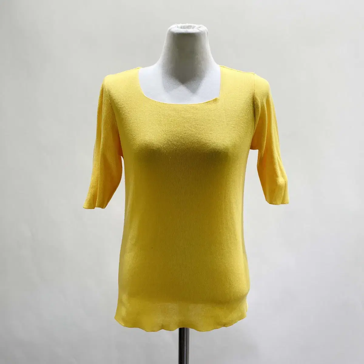 Missy Yo Square Neck Vahn Short Sleeve T-Shirt Yellow S Permanent