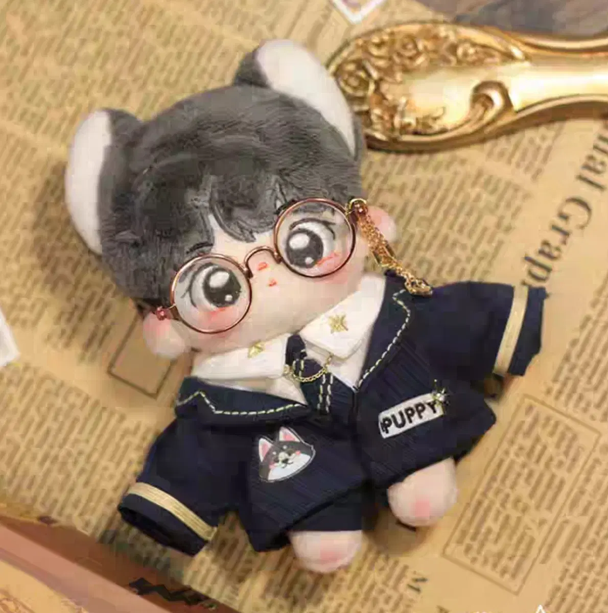 (Baro Shipping)10cmDoll ClothesPuffySchool UniformNavy Set