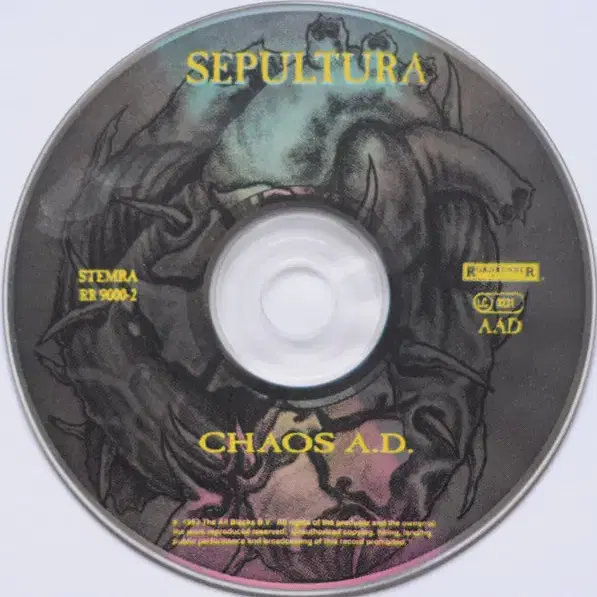 Sepultura - Chaos A.D. (CD) 네덜란드반 민트급 중고