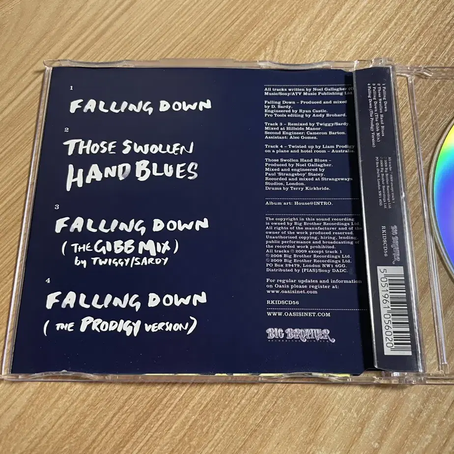 오아시스 Falling Down UK싱글 CD