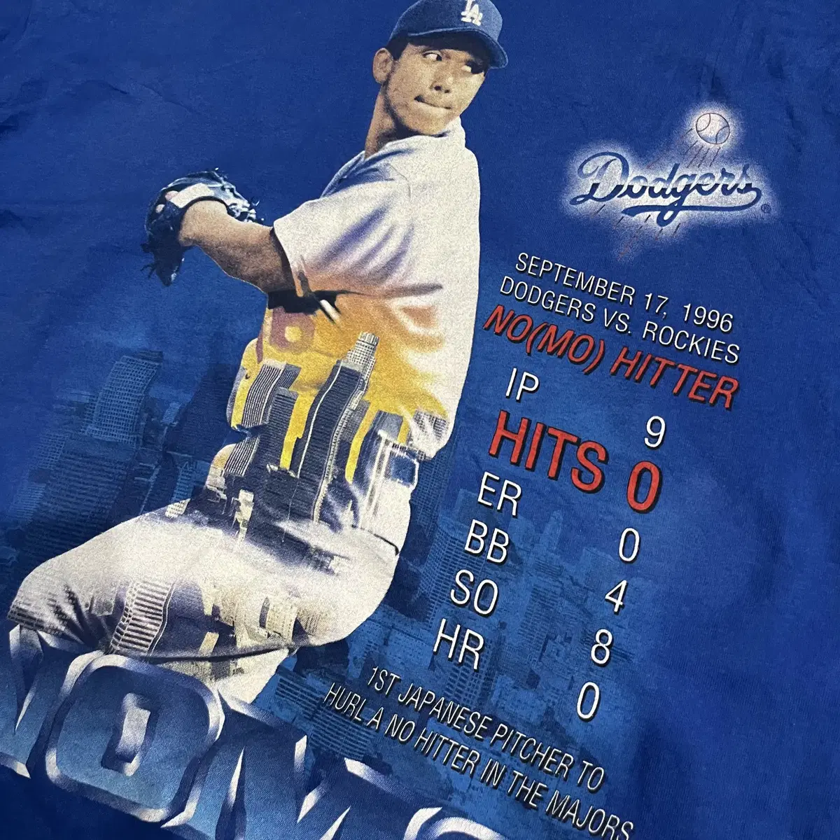 90s LA Dodgers 노모 히데오 티셔츠 (105)