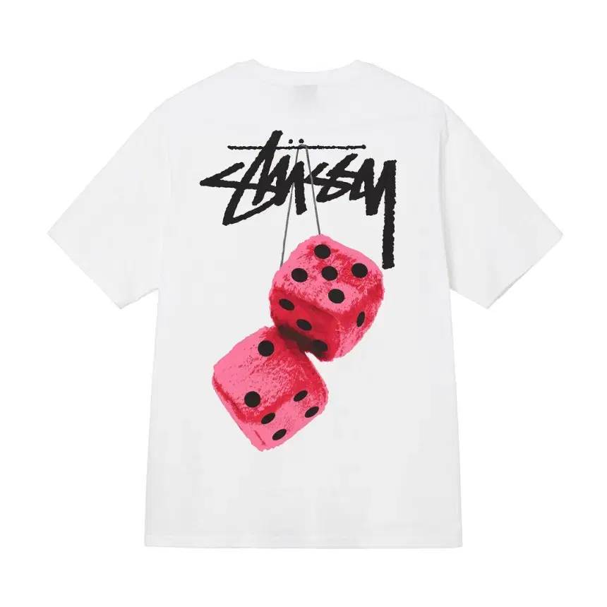 무료배송) STUSSY 스투시 퍼지 다이스 수지 티셔츠 화이트 S