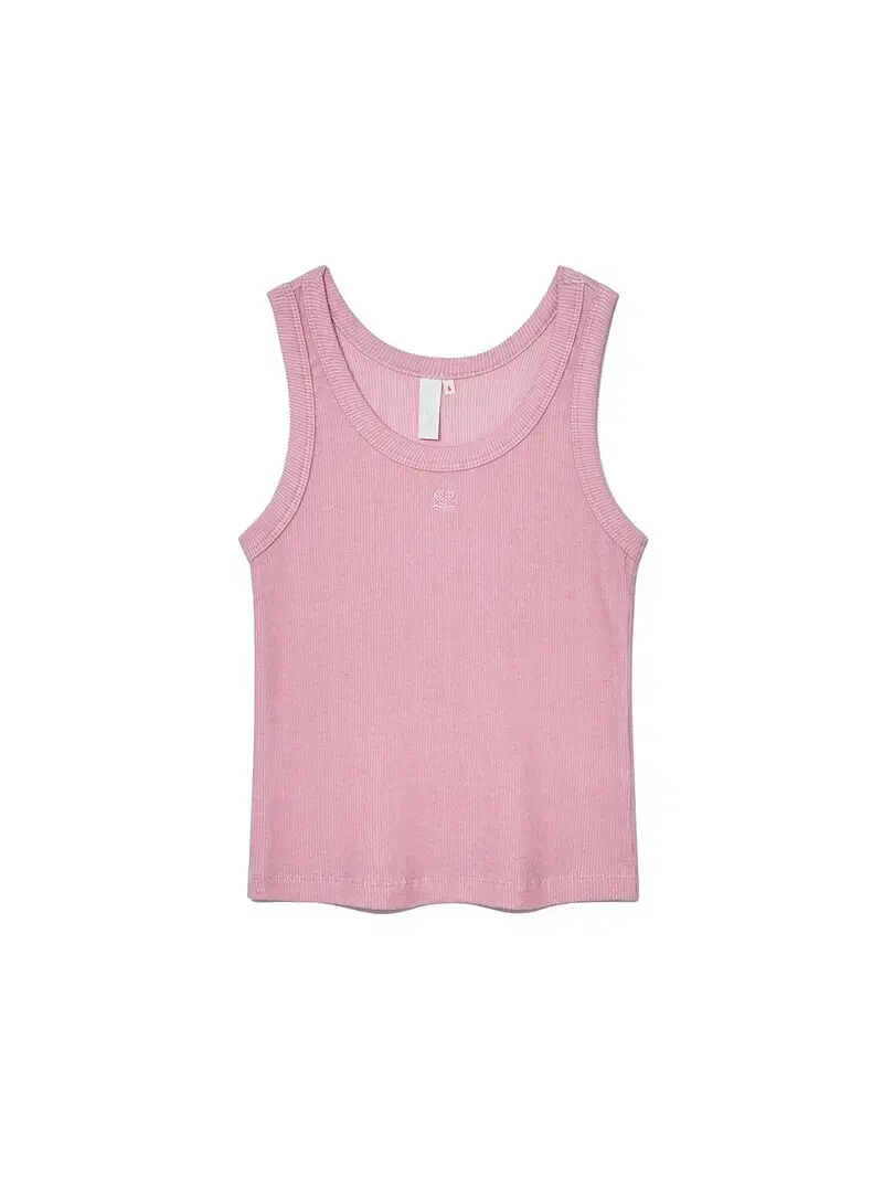 기준 립 슬리브리스 탑 핑크 kijun rib sleeveless top