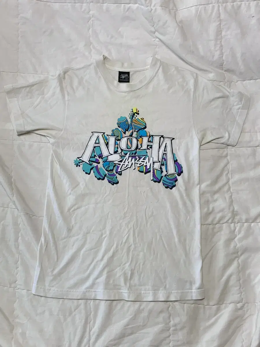 Stussy Aloha Short Sleeve T-Shirt Vintage Adidas