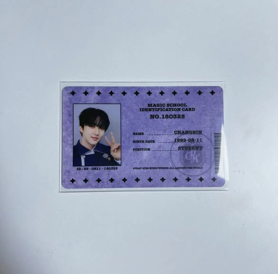 Straykids Magic School fanmeeting changbin ID card