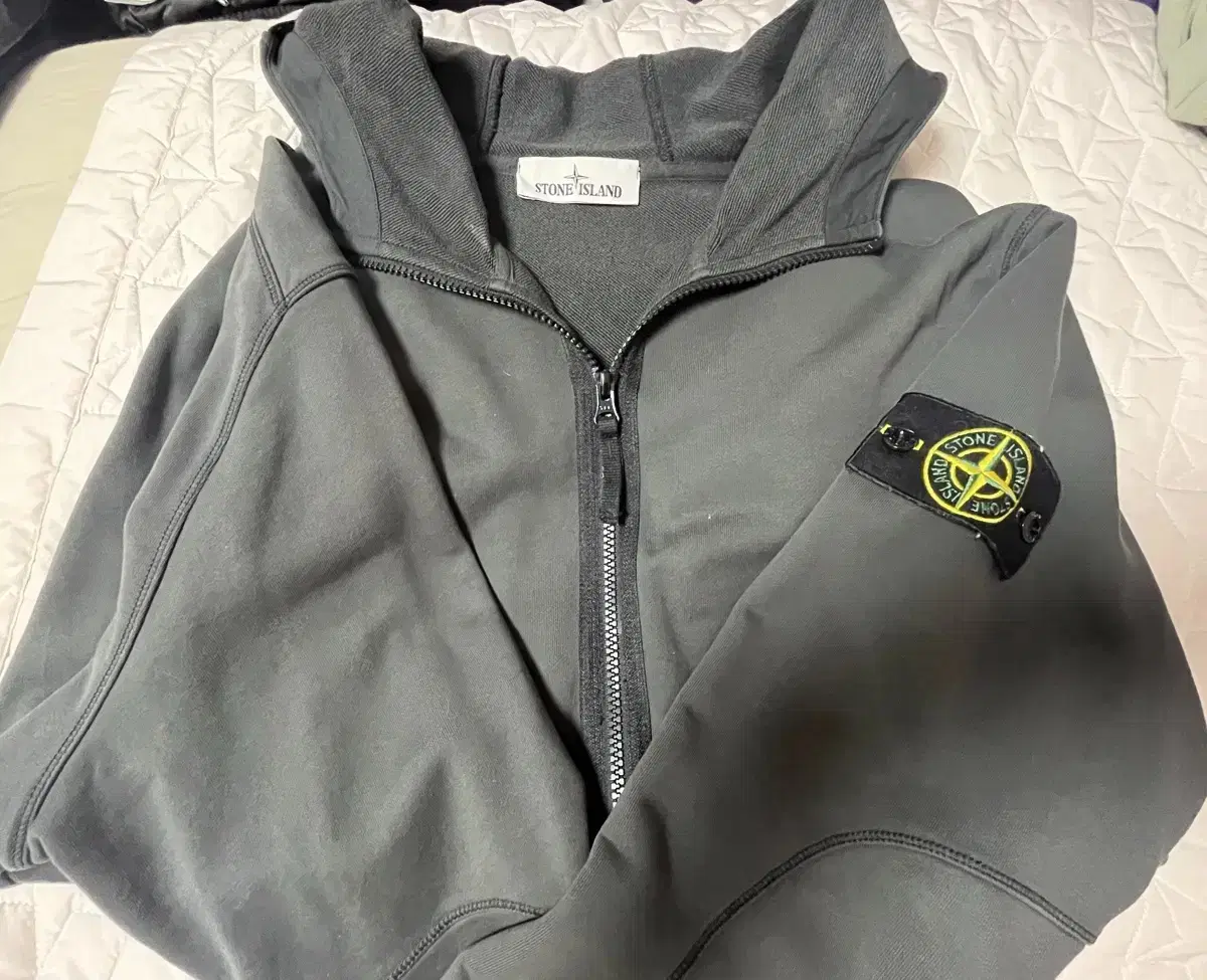 Stone Island 12th Anniversary Waffen Patch Vahn Zip-Up Hoodie