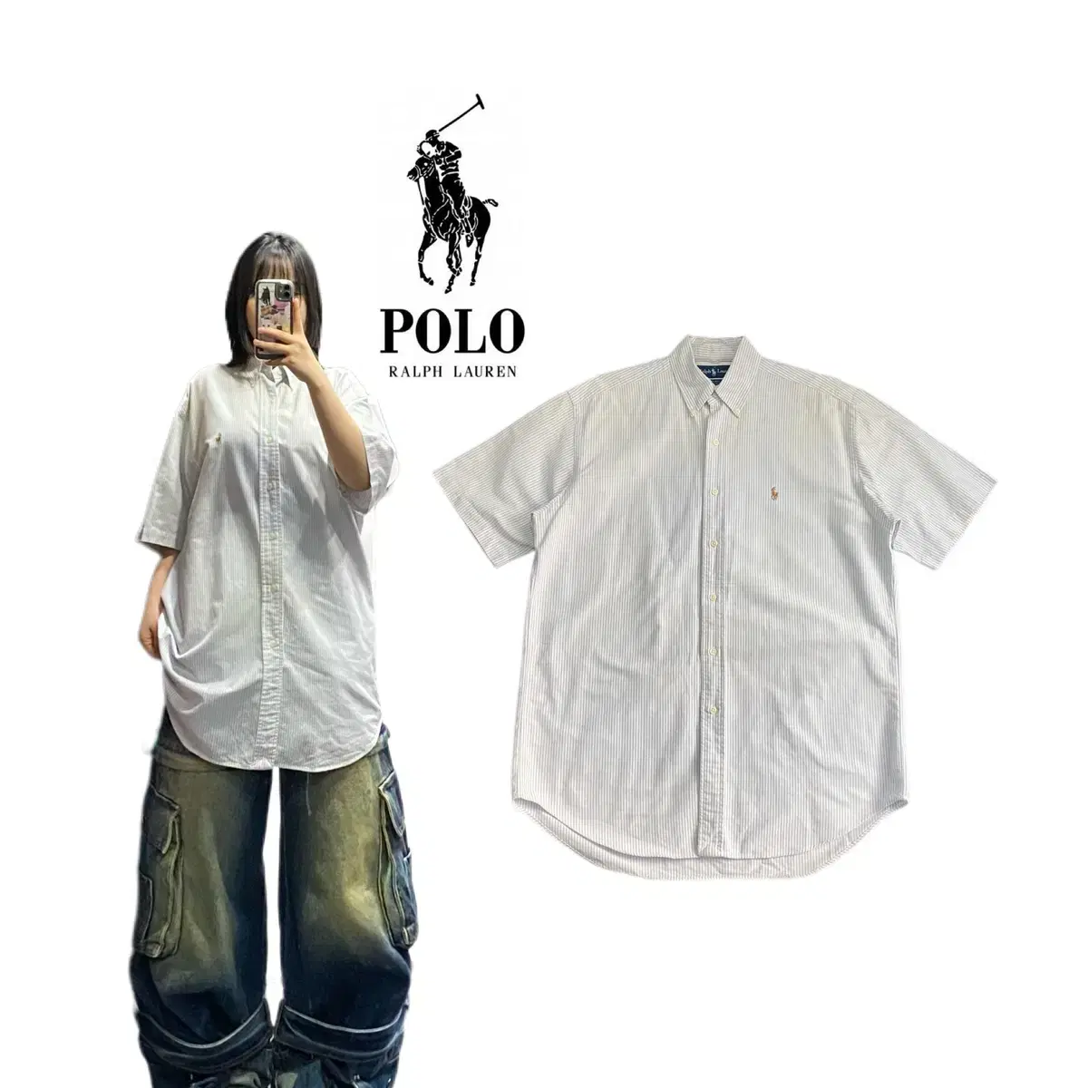 Polo Pony Stripe Vahn-Fit Short-Sleeved Shirt