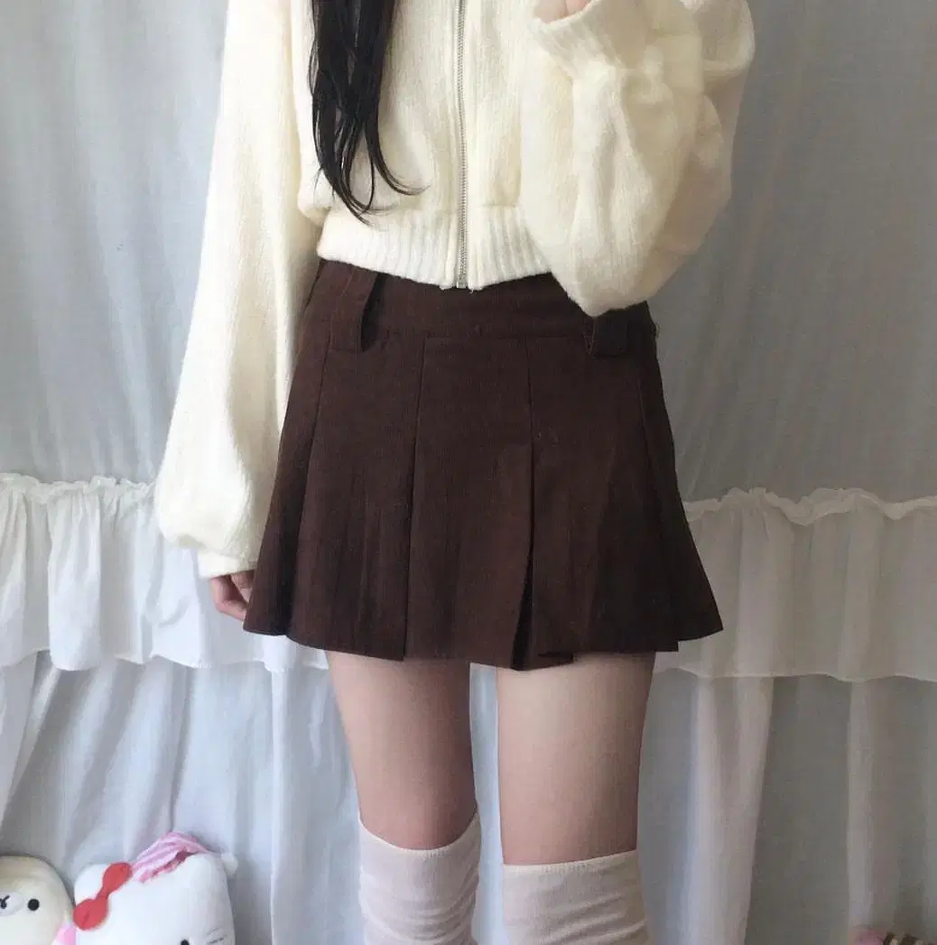 snug skirt 스너그 베어 골덴 브라운 스커트 라떼갸루 빈티지