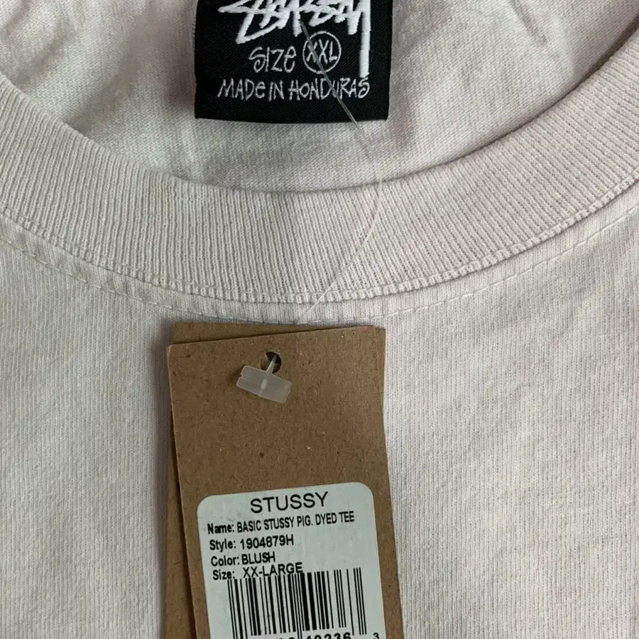 [XXL] stussy 스투시 베이직 피그먼트 다이드 반팔 티셔츠 블러쉬