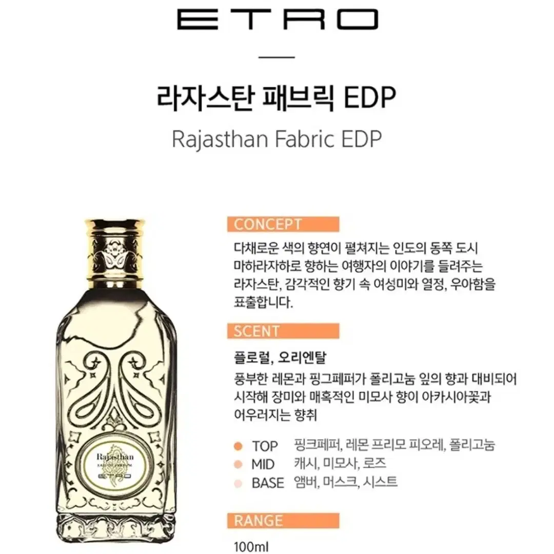 에트로 라자스탄 EDP 100ML 패브릭 에디션 새제품