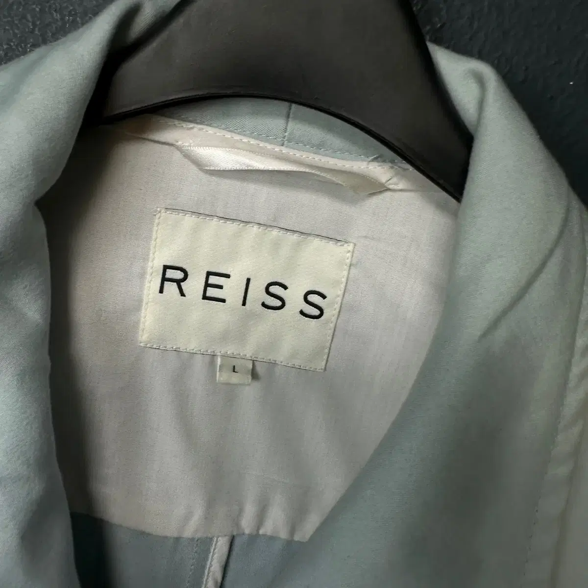 L REISS 리스 여성 스카이블루 트렌치 코트