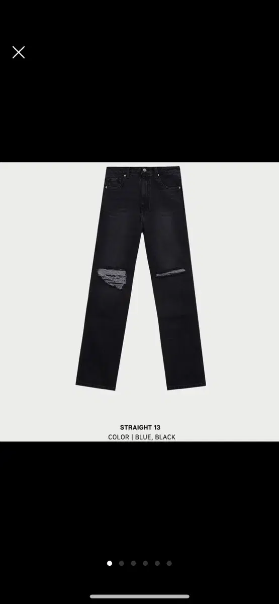 인스턴트펑크 데님 Straight 13 - Black