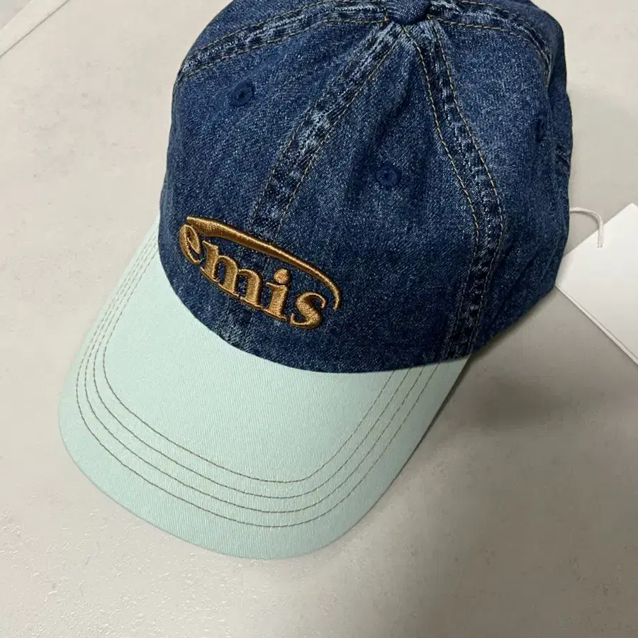 이미스 볼캡 WASHED DENIM BALL CAP (BLUE/MINT)