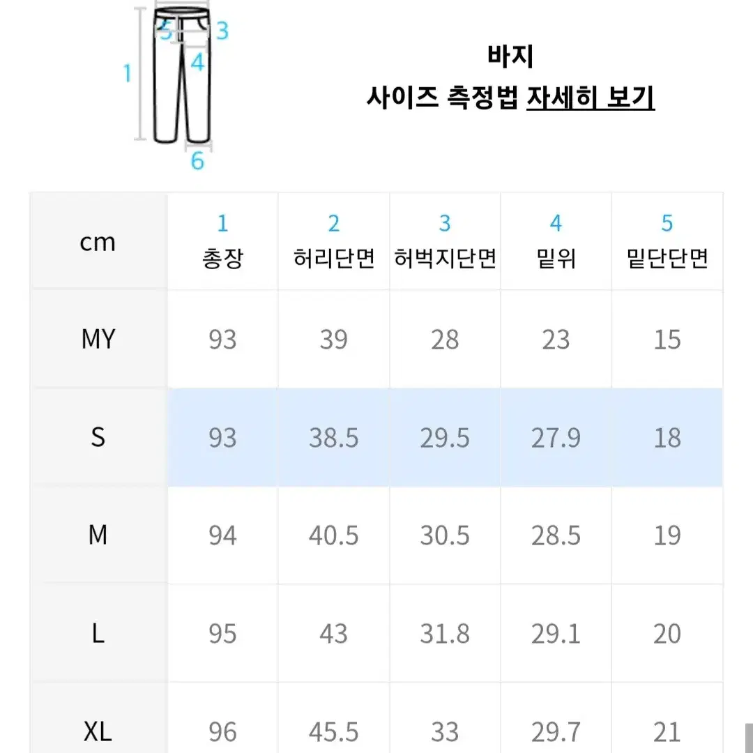 (가먼트레이블, 피스워커) 테이퍼드 핏 진청