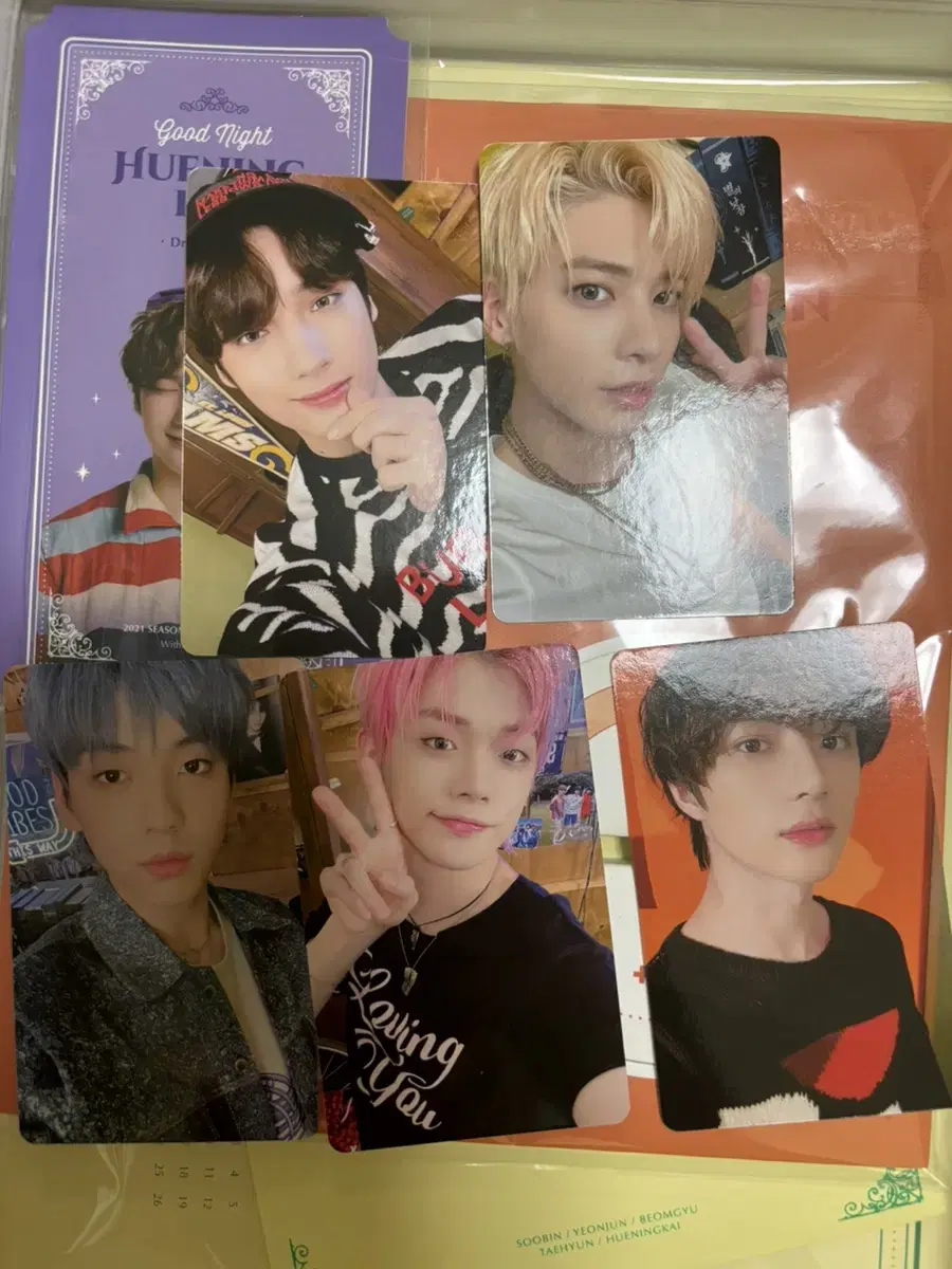 TXT 2021 season's greetings photocards in bulk