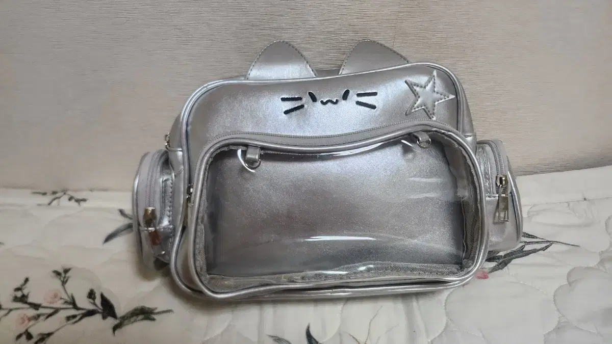 Y2K Silver Cat Backpack