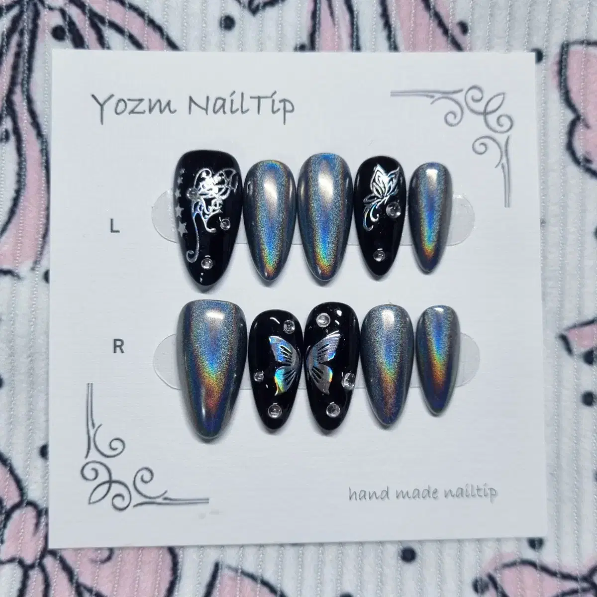 Yozm NailTip 홀로그램나비