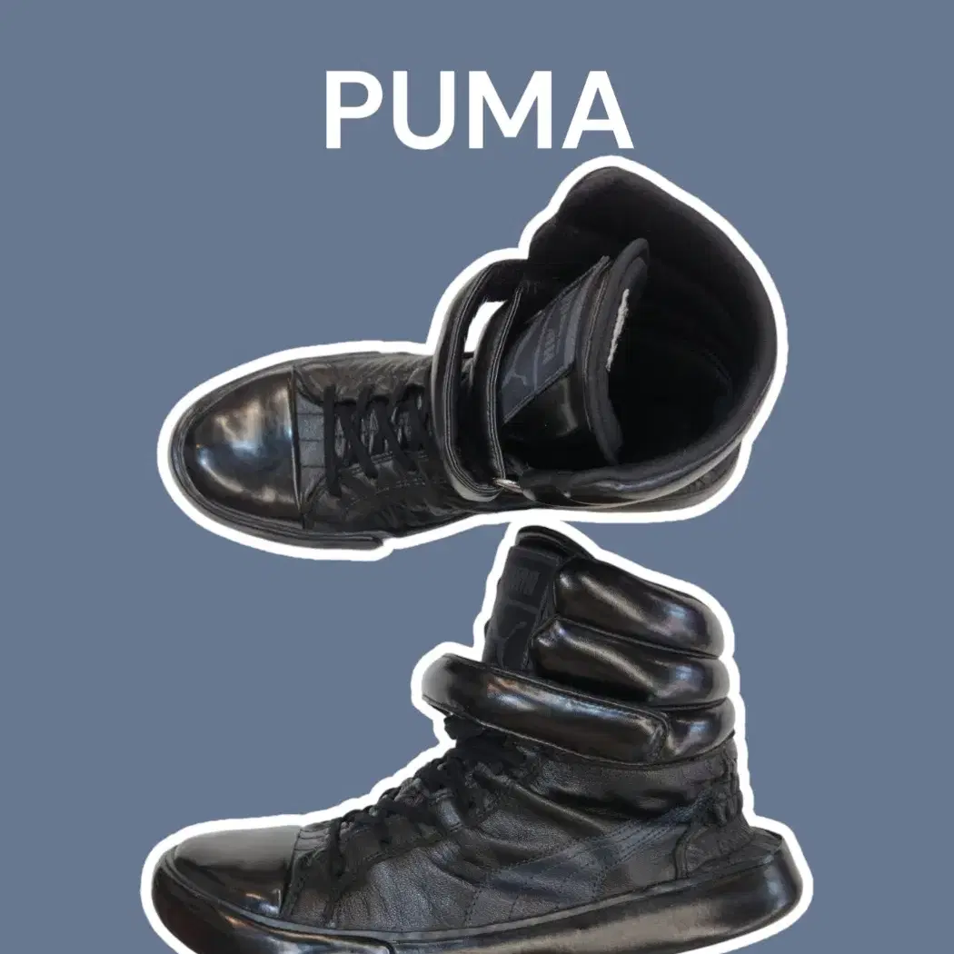 [285] PUMA 퓨마 재스퍼 하이 맨 빈티지 스니커즈 올블랙