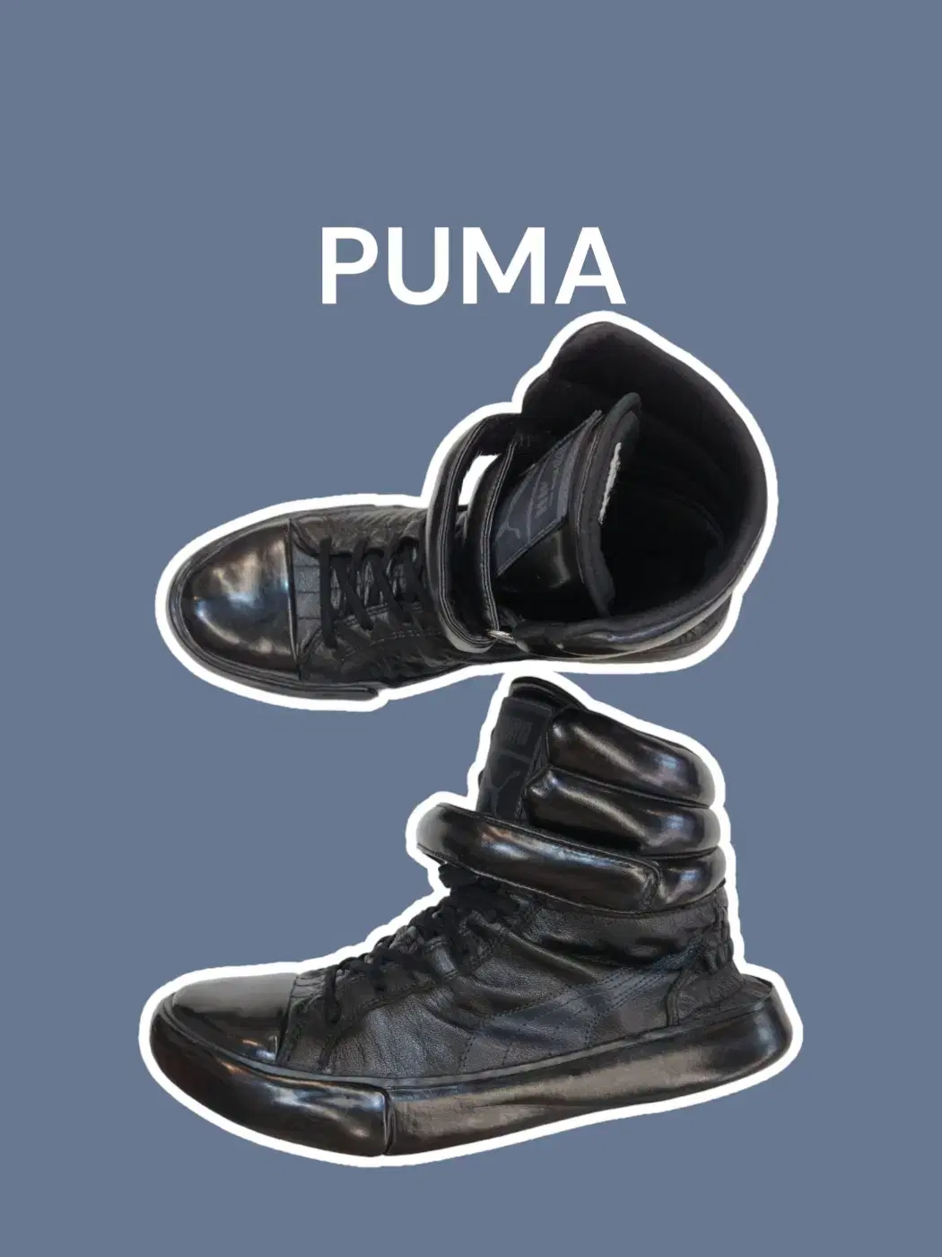 [285] PUMA 퓨마 재스퍼 하이 맨 빈티지 스니커즈 올블랙